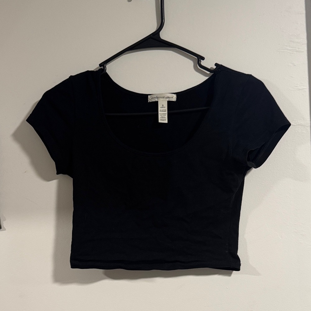 Ambiance Black Crop Top